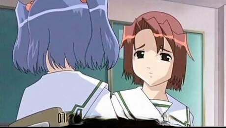 Hentai School Girl Fucks Two Dicks At Once