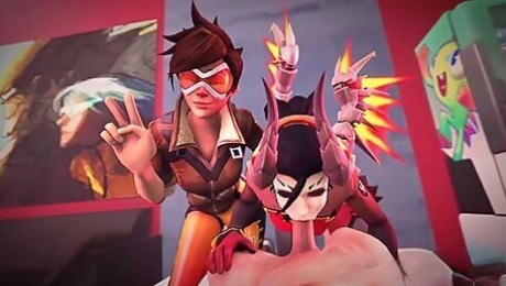 Overwatch Shy Mercy Getting Fucked And Creampied