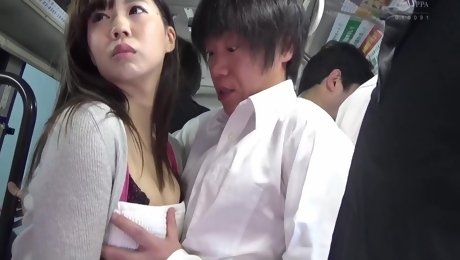 A Married Womans Breasts Stick To A students 18+ Body On A Crowded Bus! The Wifes Sexual Desire Is Ignited By The Cock 3