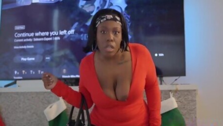 Ebony Bbw Stepson Is Adopted So She Strokes And Fucks His Bbc60fps - Big Tits
