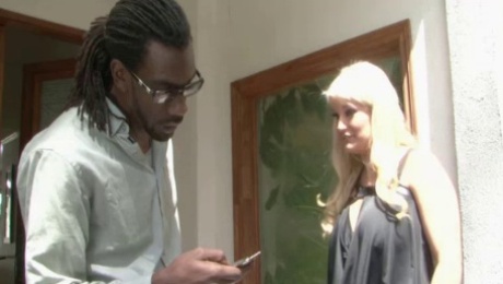 Adoring blonde Julie Cash is interested in a pulsating black boner