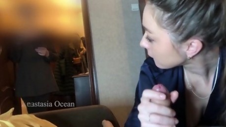 Stepmom came back too early and caught me sucking my boyfriend's cock