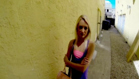 Blonde Babe picked up on Street for a Quickie